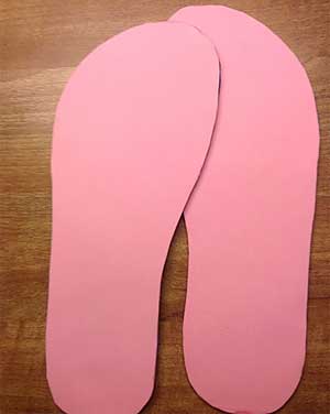 Chinelos Havaianos em EVA - passo 2